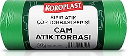 Koroplast 80x110 cm Yeşil Jumbo Boy Çöp Torbası 10'lu