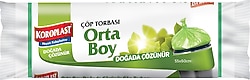 Koroplast Doğada Çözünebilir Orta Boy Çöp Poşeti 15'li
