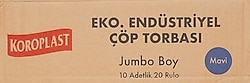 Koroplast Eko Endüstriyel Jumbo Boy Mavi Çöp Poşeti 10'lu 20 Adet