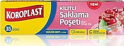Koroplast Küçük Boy Kilitli Buzdolabı Poşeti 35'li