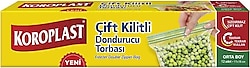 Koroplast Orta Boy Çift Kilitli Dondurucu Torbası 12'li