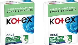 Kotex Natural Gece 14'lü 2 Adet Hijyenik Ped