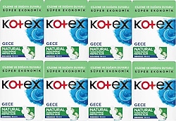 Kotex Natural Gece 14'lü 8 Adet Hijyenik Ped