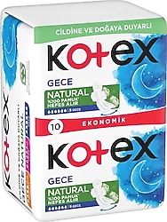 Kotex Natural Ultra Gece Hijyenik Ped 10'lu