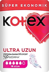 Kotex Ultra Hijyenik Ped Ekonomik Uzun 18'li