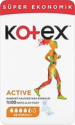 Kotex Active Normal 22'li Süper Eko Hijyenik Ped