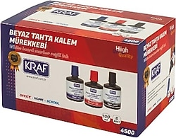 Kraf 100 ml 6'lı Siyah Tahta Kalemi Mürekkebi