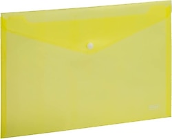 Kraf 1209 Sarı A4 Çıtçıtlı Dosya