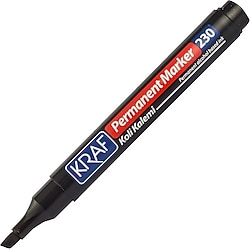 Kraf 230 Siyah Kesik Uç Permanent Marker Kalem