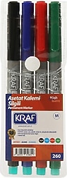 Kraf 260 M 4 Renk Silgili Asetat Kalemi