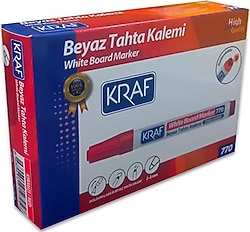 Kraf 770 12'li Kırmızı Tahta Kalemi