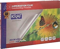 Kraf A3 125 Mic 100'lü Laminasyon Filmi 2123