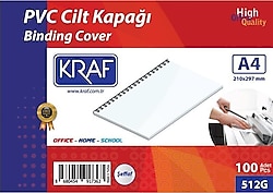 Kraf A4 160 Micron 100'lü Cilt Kapağı