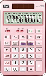 Kraf HM-170 PK Pembe 12 Haneli Masaüstü Hesap Makinesi