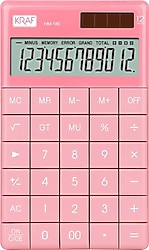 Kraf HM-180 PK Pembe 12 Haneli Masaüstü Hesap Makinesi