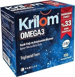Krilom Omega 3 Balık Yağı 100 Kapsül