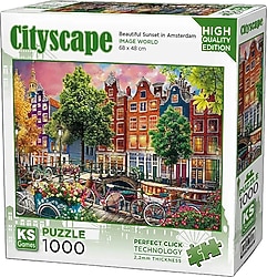 KS Games Amsterdam'da Güzel Gün Batımı 1000 Parça Puzzle 20793