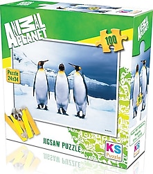 KS Games Animal Planet Penguins 100 Parça Puzzle