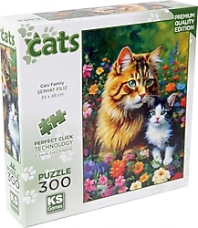 KS Games Cats Family 300 Parça Puzzle 19257