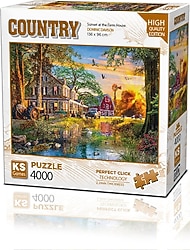 KS Games Çiftlik Evinde Gün Batımı 4000 Parça Puzzle 23505