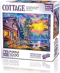 KS Games Evening Sunset Cabin 1000 Parça Puzzle 20818