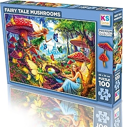 KS Games Fairy Tale Mushrooms 100 Parça Puzzle 31502