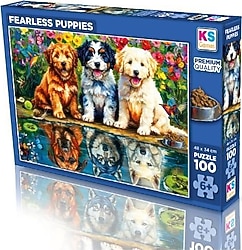 KS Games Fearless Puppies 100 Parça Puzzle 31503