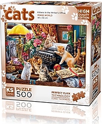 KS Games Kittens In The Writer's Office 500 Parça Puzzzle 20052
