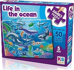 KS Games Life In The Ocean Jumbo 50 Parça Puzzle