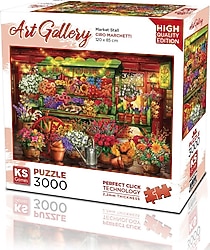 KS Games Market Stall 3000 Parça Puzzle 23026