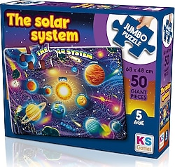 KS Games Planets of Solar System Jumbo 50 Parça Puzzle