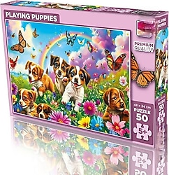 KS Games Playing Puppies 50 Parça Çocuk Puzzle 31754