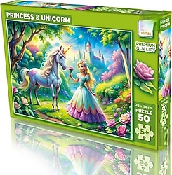 KS Games Princess and Unicorn 50 Parça Çocuk Puzzle 31755