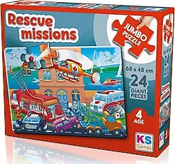KS Games Rescue Missions Jumbo 24 Parça Puzzle