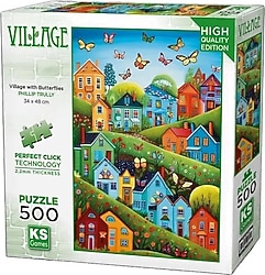 KS Games Village With Butterflies 500 Parça Puzzle 20079