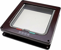 Kudi 4 Yollu 22.5x22.5x10 cm Kedi Kapısı - Kahve