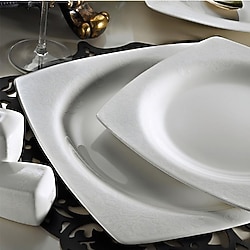 Kütahya Porselen Bone Mare 9559 62 Parça 12 Kişilik Yemek Takımı