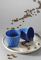 Kütahya Porselen Favo Mug 180 cc 2'li Lacivert
