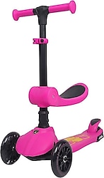 Lamborghini L5 2in1 Işıklı Pembe 3 Tekerlekli Oturaklı Çocuk Scooter