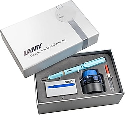 Lamy Safari 21ADSM-M Uç Aquamarine Dolma Kalem Seti