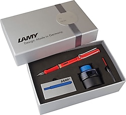 Lamy Safari 16DS-M Uç Kırmızı Dolma Kalem Seti