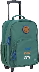 Lassig Little Gang Dark Green 2 Bölmeli Çekçekli Okul Çantası