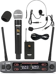 Lastvoice LV-502EY UHF 2'li EL Yaka Headset Mikrofon