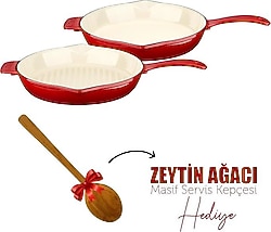 Lava 2X Edition Kırmızı 2'li 24 cm Demir Döküm Tava Seti