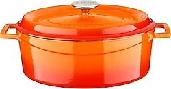 Lava Edition Oval Turuncu 23x29 cm Döküm Tencere