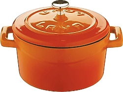 Lava Folk Yuvarlak Turuncu 22 cm Derin Döküm Tencere