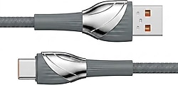 Ldnio LS662 2 m Gri USB to Type-C Hızlı Şarj Kablosu