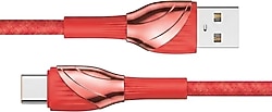 Ldnio LS662 2 m Kırmızı USB to Type-C Hızlı Şarj Kablosu