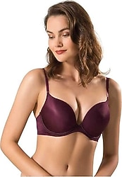 Le Jardin Clara 7033 Mürdüm Balenli Push Up Sütyen