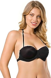 Le Jardin Ivonne 7042 Siyah Balenli Push Up Sütyen
